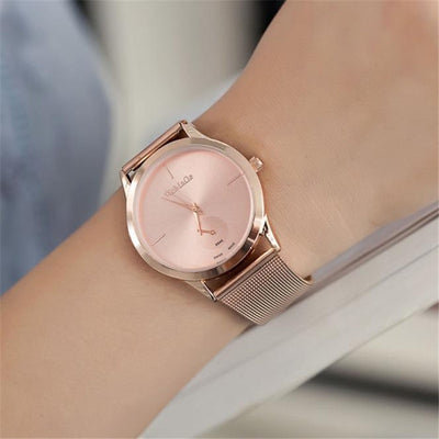 Fashion Alloy Belt Mesh Watch Unisex women's watches Minimalist Style Quartz Watch relogio feminino saat Watches for women - Ashar Store