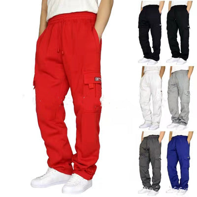 Men Pants Sweatpants Stretch Elastic Waist Jogger Sports Pants Drawstring Trousers Fashion Mens Clothing - Ashar Store